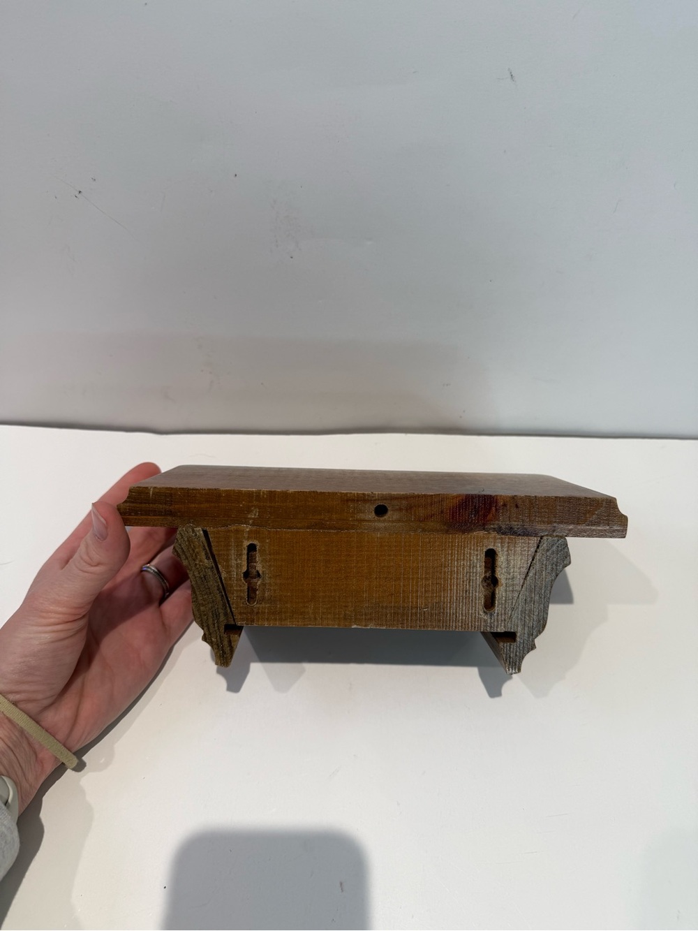 Brown Wooden Floating Wall Shelf
Dimensions - 9” x 4” x 4” - Picture 3 of 3